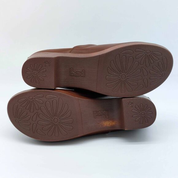 BOC Born Concepts Brown Slip-On Clogs Size 10M Faux Leather Comfort Heel Shoes - Picture 6 of 10